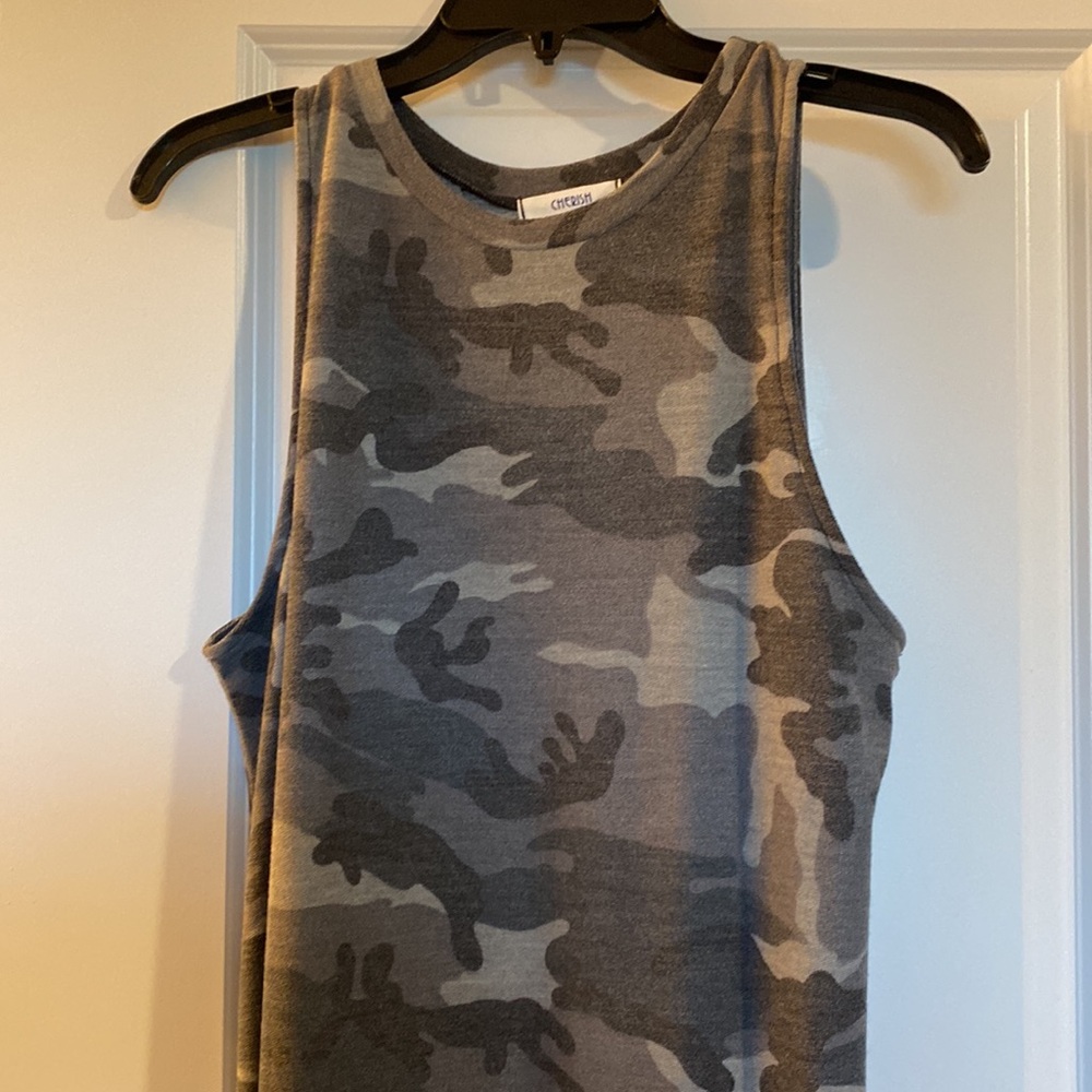 Long length camo dress.